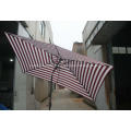 Outdoor Sqaure Strip Fabric Waterproof Tilt Umbrella